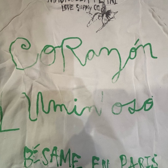 Magnolia Pearl White Sweatshirt with Green Frida Design Pristine Cond Tags inc - Picture 4 of 6